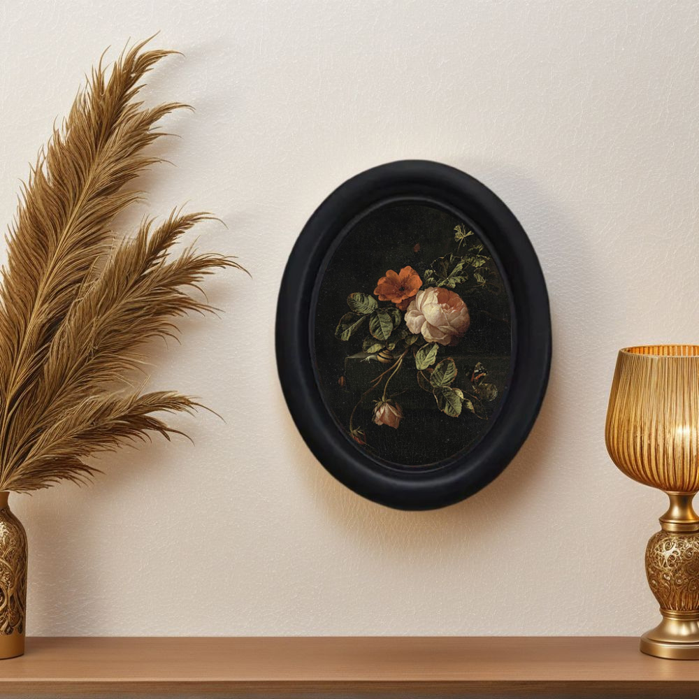 Embroidery Wall Art - 1 Parça Vintage Cadılar Bayramı Şakayık