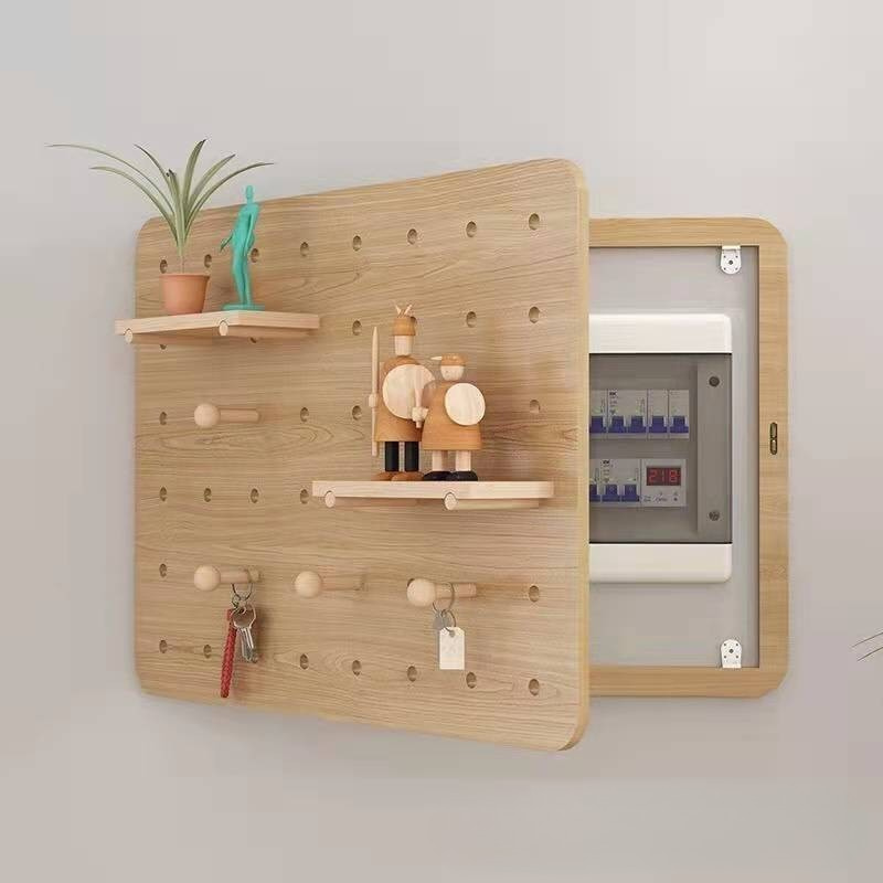 Embroidery Wall Art - Masif Ahşap Pegboard Elektrik Kutusu Kapağı