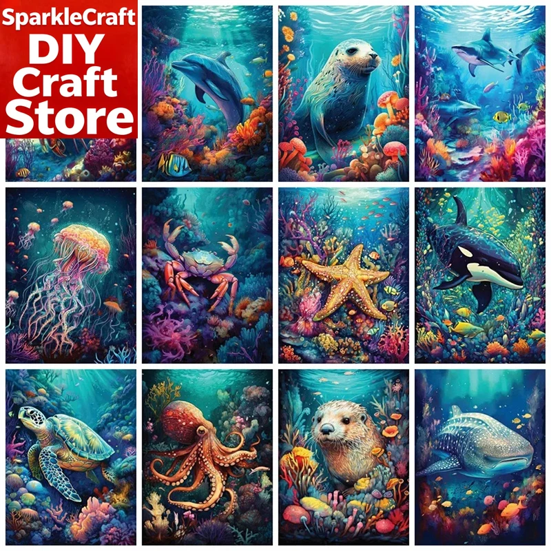 Embroidery Wall Art - 1 adet çerçevesiz tam kare yuvarlak
