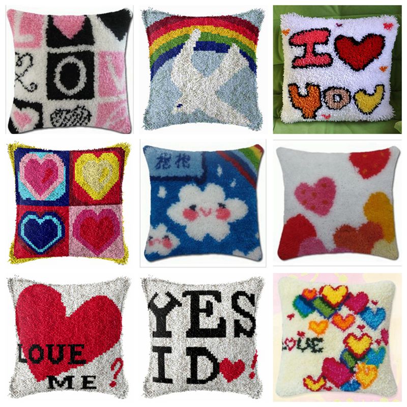 Embroidery Love - Gökkuşağı aşk serisi mandal kanca kilim