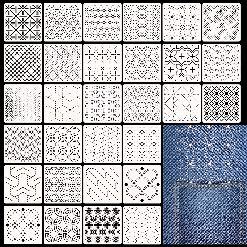 Embroidery Quilting - 30 adet nakış şablonları DIY nakış