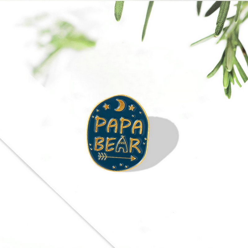 Embroidery Love - Mama Papa Ayı Emaye Pimleri Özel