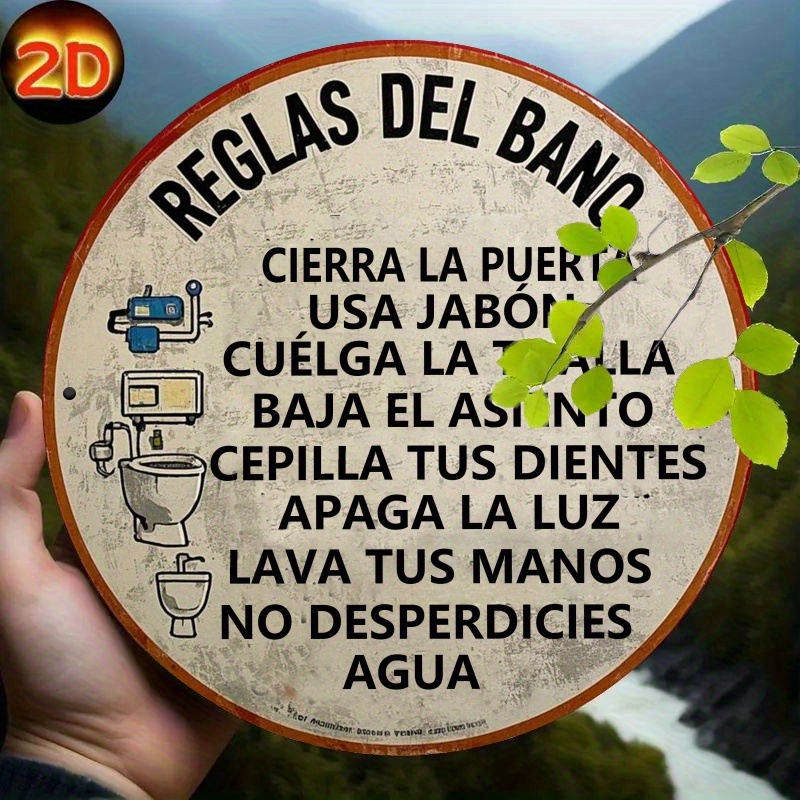Embroidery Wall Art - 2D Düz, 1 adet İspanyol Banyo