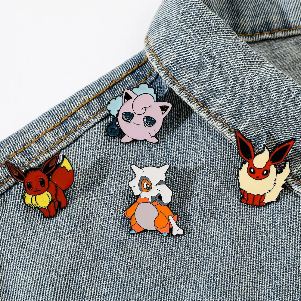 Embroidery Tulle - 4 Adet Karakter Karikatür Broş Flareon