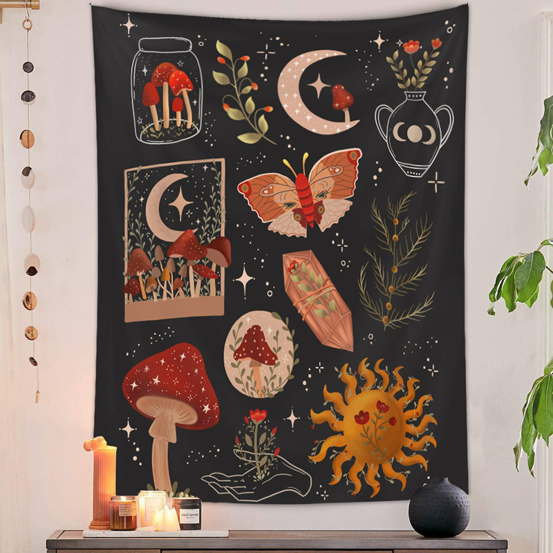 Psychedelic mantar goblen Divi - Embroidery Wall Art incelemesi ve fiyatı