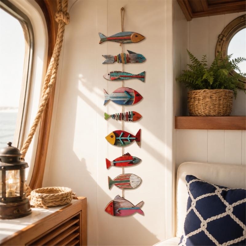 Çok renkli Ahşap Balık Duvar A - Embroidery Wall Art incelemesi ve fiyatı