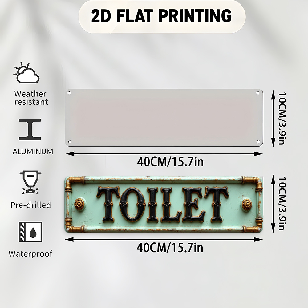 2D Düz, Vintage Tuvalet Tabela - Embroidery Water incelemesi ve fiyatı